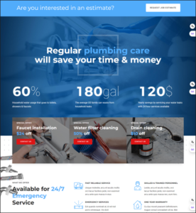 Plumber website design template